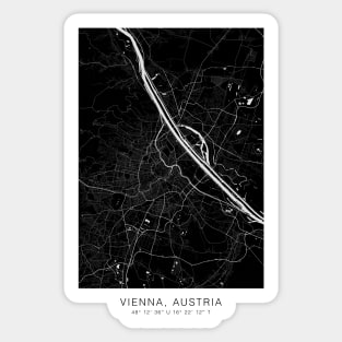 vienna maps poster minimalist Sticker